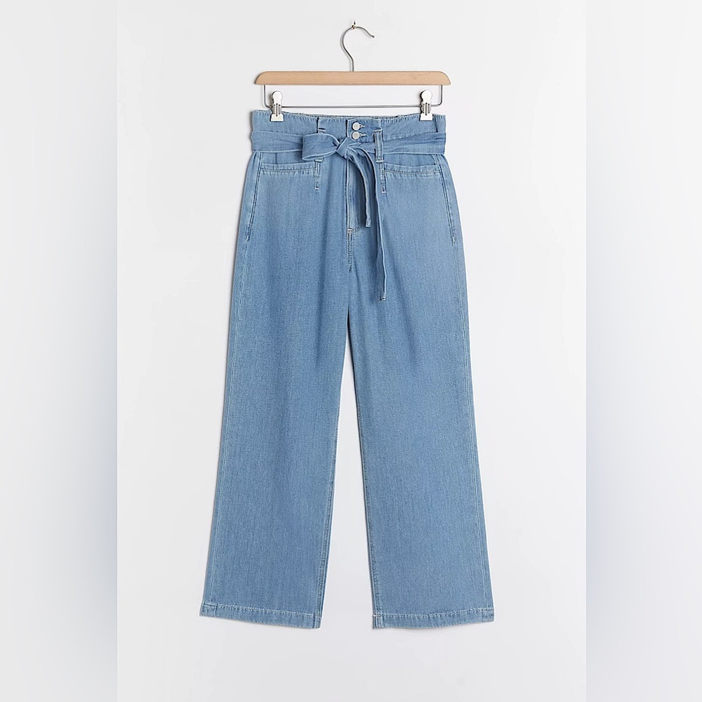 👖Anthropologie PAIGE NELLIE ULTRA HIGH-RISE CULOTTE JEANS size 29, 30